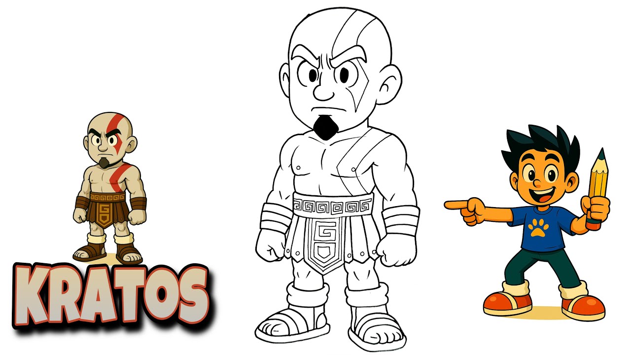 How to Draw Kratos | GOD OF WAR | Easy Drawing Tutorial 