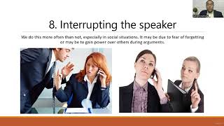 Lecture 8 INTERRUPTING THE SPEAKER | COMMUNICATION SKILLS