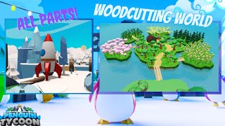 Roblox Penguin Tycoon All 9 Rockets Parts New Woodcutting World