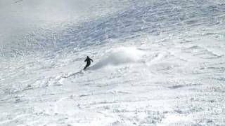 Cornice Jump into Lesson on Skiing Turns at Arapahoe Basin