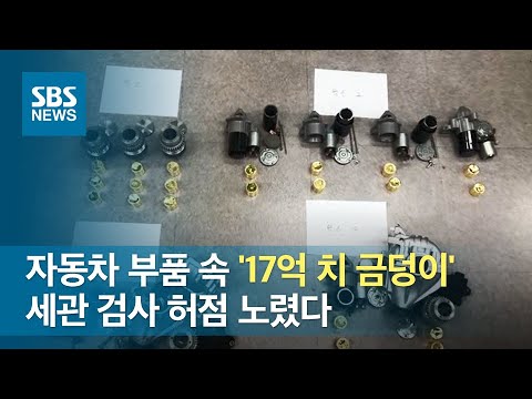 자동차 부품 속 &amp;#39;17억 치 금덩이&amp;#39;…<strong>세관</strong> 검사 허점 노렸다 / SBS