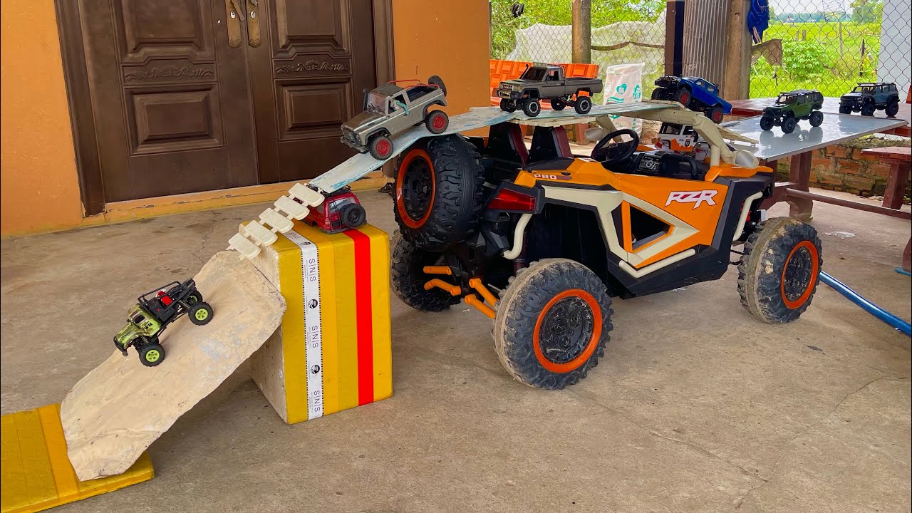 Rc Cars Obstacle Test,Rc Crawler Defender Toyota Pick-up Hilux Jeep Bronco…