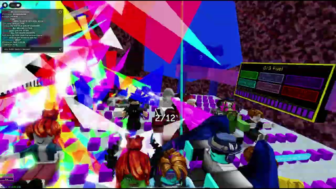 Me fighting GOD (the rainbow crasher) in inaccurate skybox arg game