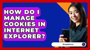 How Do I Manage Cookies In Internet Explorer? - Be App Savvy