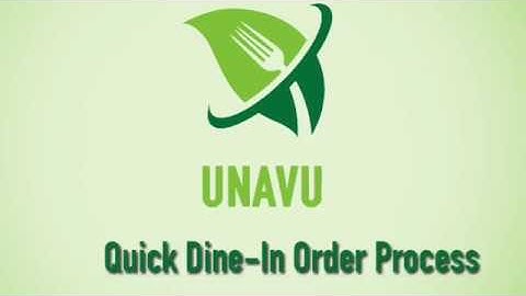 Unavu POS Video Guide : Quick Dine In Order Process