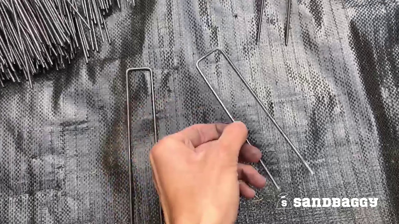 Sandbaggy 9” Staples vs Standard Landscape Staples