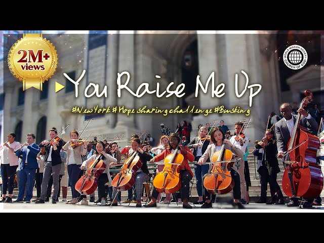 [Special] You Raise Me Up - Busking in Times Square NYC | Hope Sharing challenge | Church of God class=