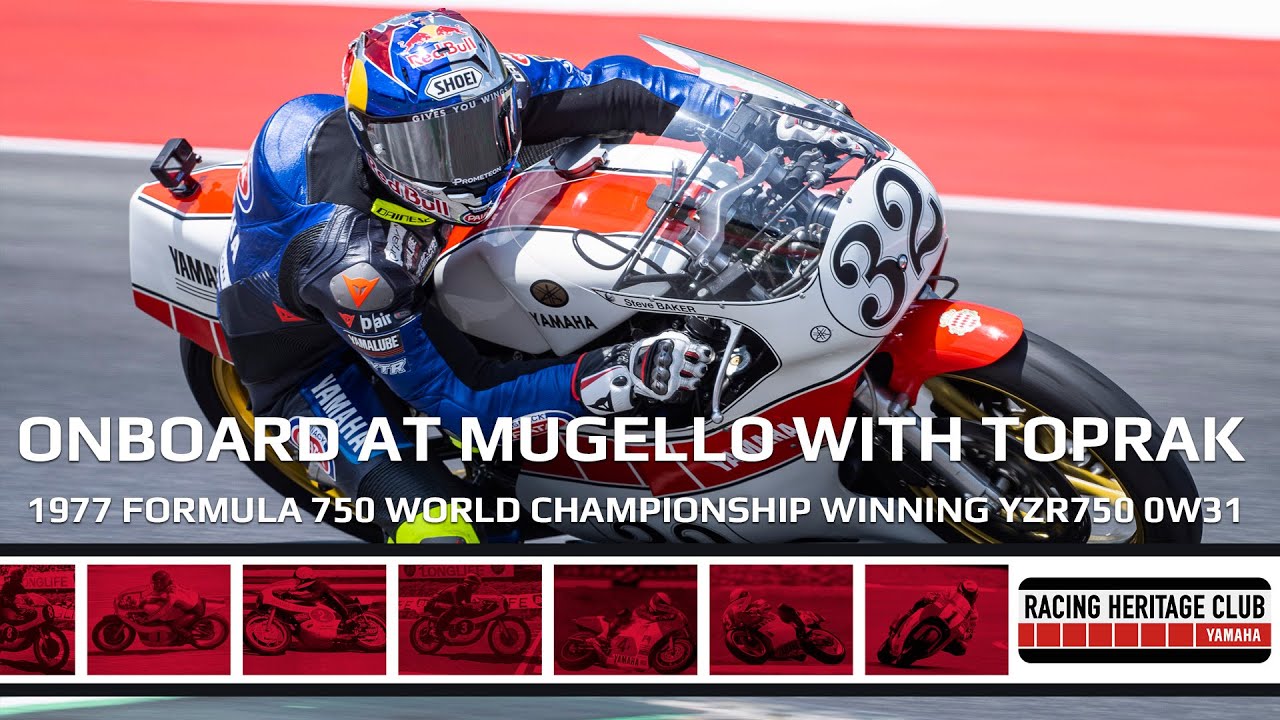 Toprak Razgatlıoğlu rides a Replica of the 1977 YZR750 0W31 at Mugello!