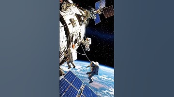Mission in OrbitAstronauts Repair Satellitein Deep Space #space #nasa #satellite#