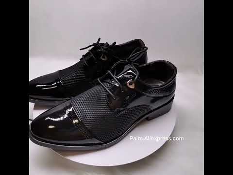 حذاء رسمي رجالي برباط عالي الجودة مقاس كبير ماركة أكسفورد لحفلات الزفاف 38 إلى 48  