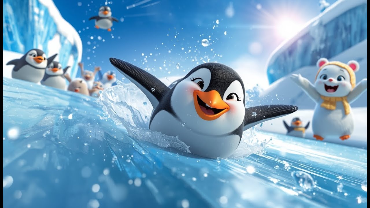 Penny the Penguin Slides Again | Kids Song | Nursery Rhymes