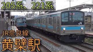 【JR奈良線】205系 221系 黄檗駅発着&通過集