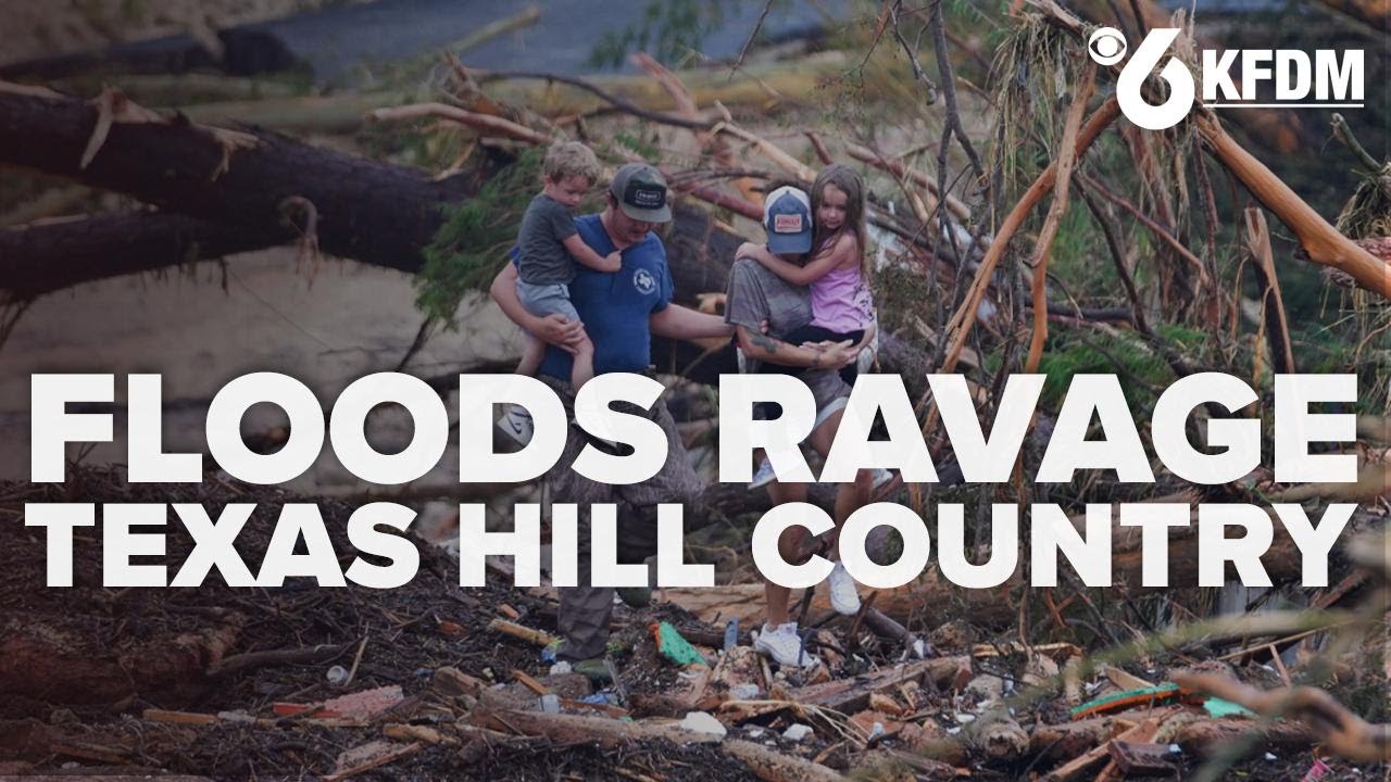 Floods devastate Texas hill country as death toll approaches 70 - YouTube