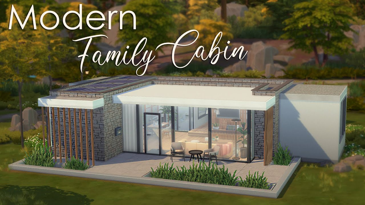 Modern Family Cabin | Stop Motion build | The Sims 4 | NO CC - YouTube