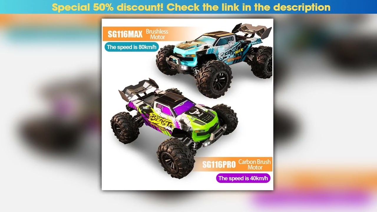 ZLL SG116 MAX RC Car 80KMH High Speed OffRoad Drift Car Brushless 4WD Professional Racing Cars