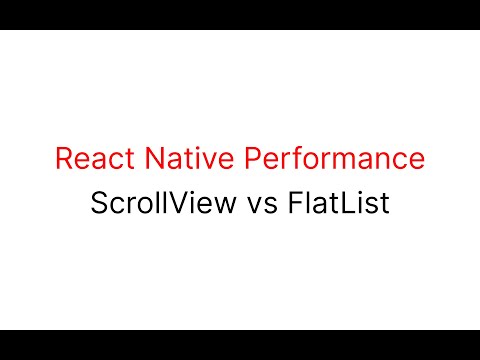 Demo React Native ScrollView and FlatList Performance