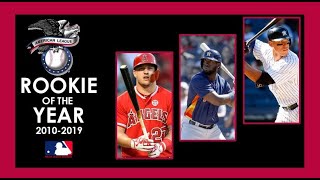 Mlb american league rookie of the year 2010-2019