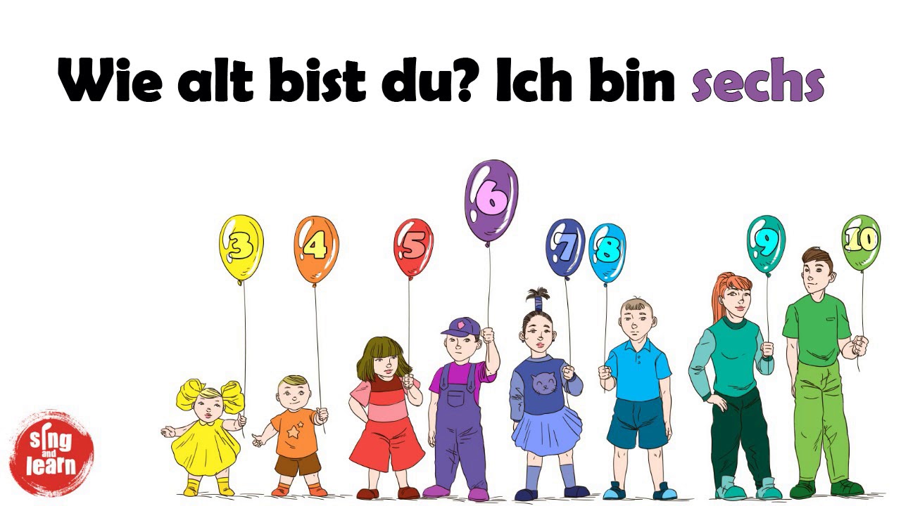 Wie alt bist du Lied für Kinder How old are you song in German - YouTube.