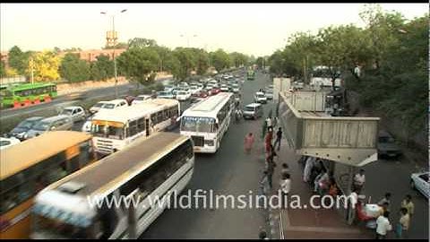 Time Lapse of Traffic in Moti Bagh, New Delhi