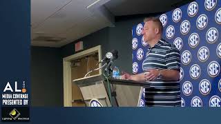 Auburn head coach Alex Golesh speaks at 2026 SEC spring meetings