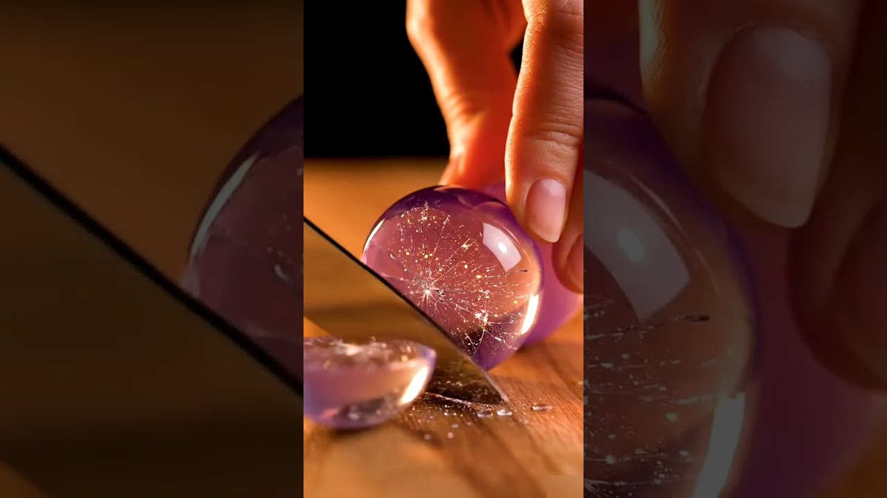 Glass Grape ASMR 🍇 | Tiny but Satisfying Slice 