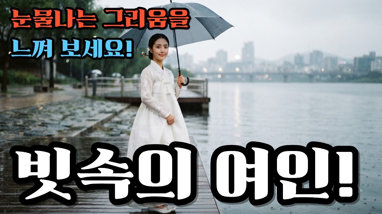 빗속의 여인-우연히 여인을 만나 잊지 를 못하는 애절한 노래. 최신 K-정통트롯. 힐링음악. AI음악. 구독과 좋아요.추억이 그리울 때 듣는 아련한 정통 트롯 힐링 음악.