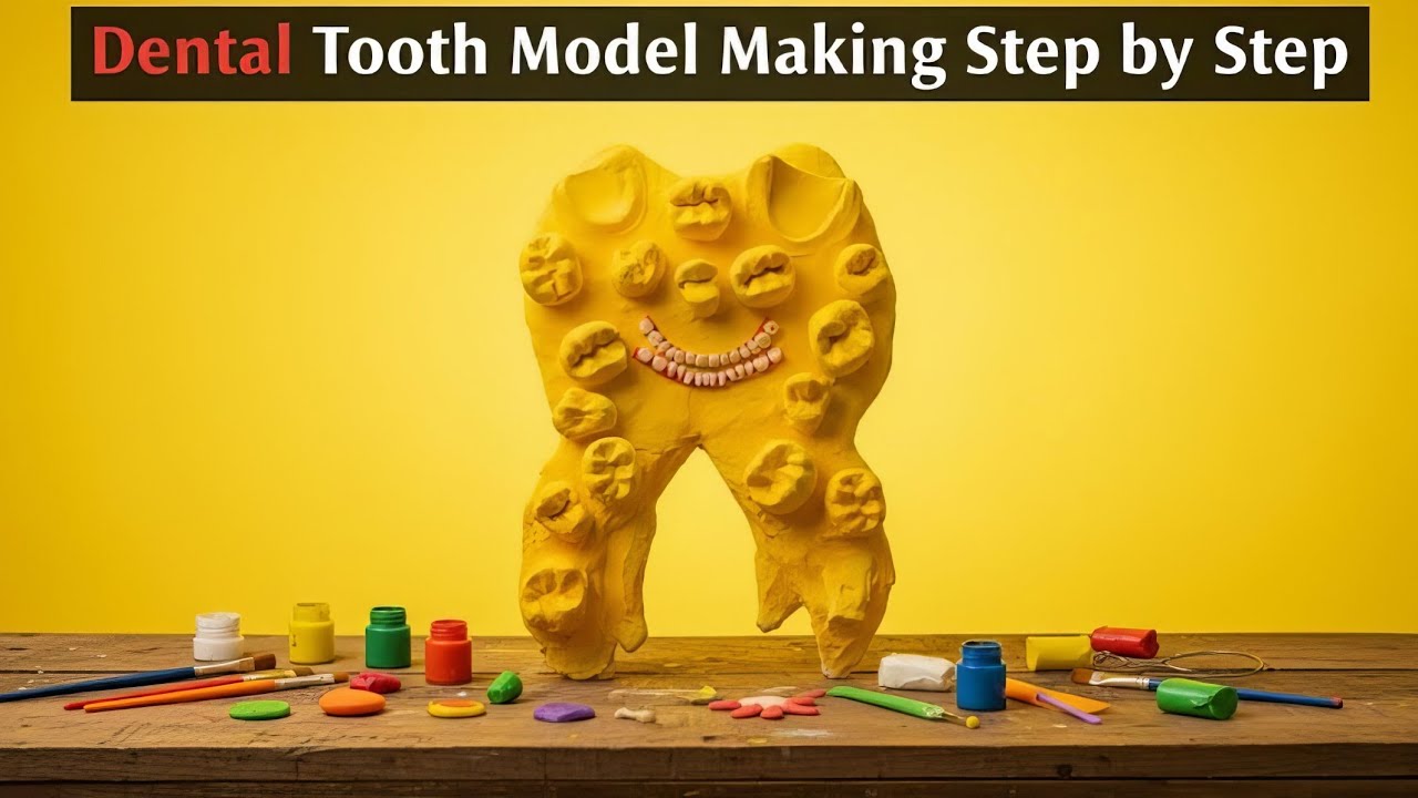 Dental Tooth Model Making | Step-by-Step Tutorial for Students | Easy Dental Craft Project