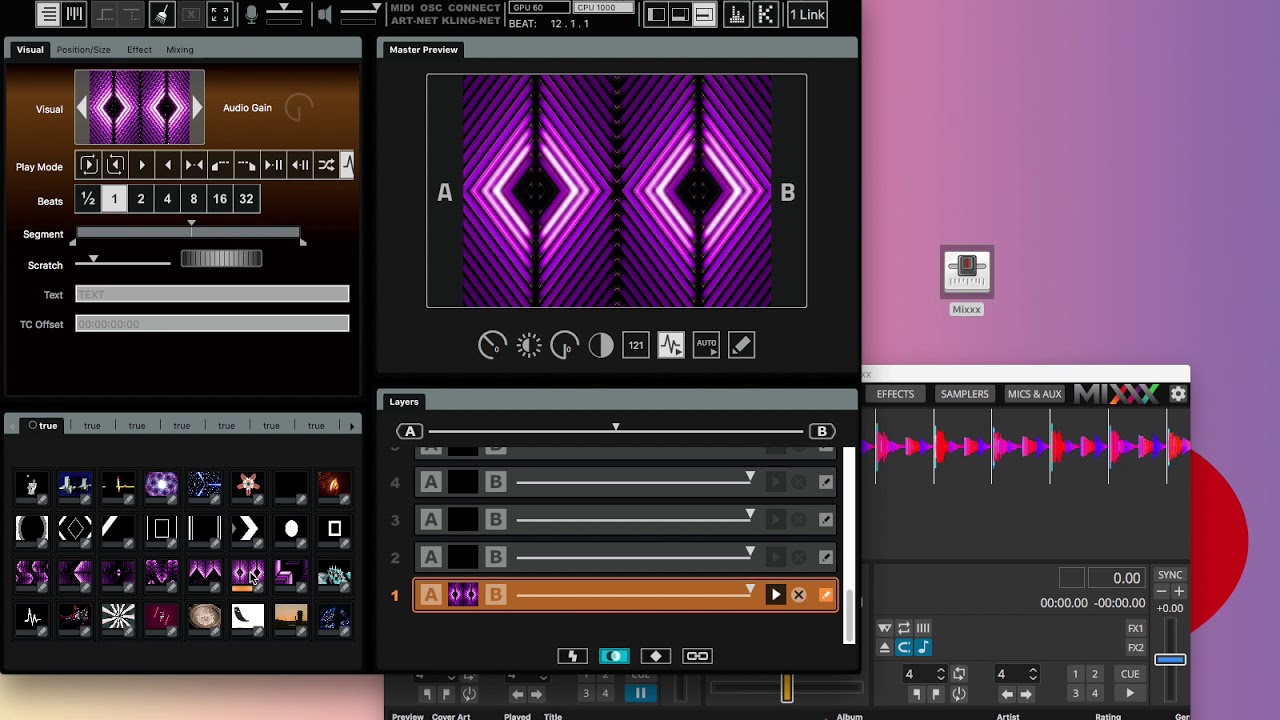 Tutorial - How to connect Mixxx to GrandVJ using TrackDJ