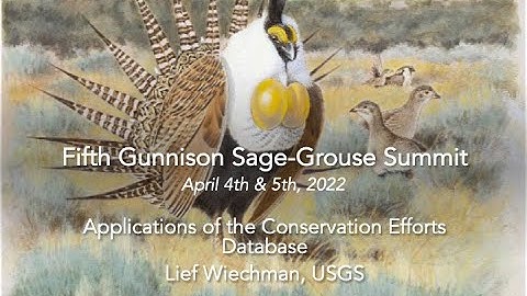 Applications of the Conservation Efforts Database by Lief Wiechman, USGS
