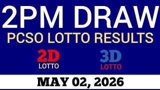 Lotto Result Today 2pm Draw May 2, 2026 Swertres Ez2 PCSO Live Result