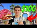 How much food 100 gets you at universal studios hollywood