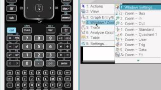 TI-Nspire  CX CAS Videos   Adjust Window Settings