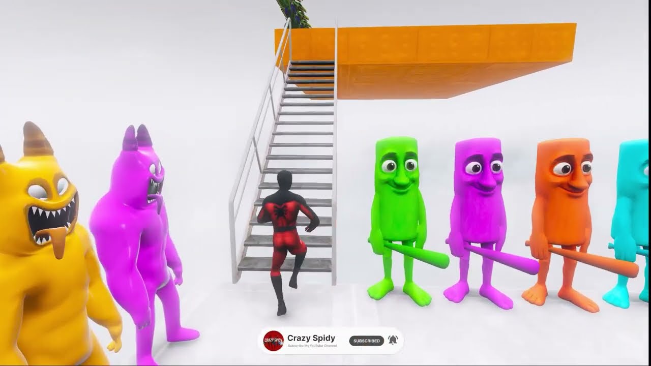 GTA 5 RAGDOLLS SPIDERMAN AND FRIENDSHIP YELLOW MINION VS RED MINION EP.18