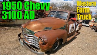 Cleaning out a 1950 Chevy 3100 AD Short Box. Fresh Western Project Truck.