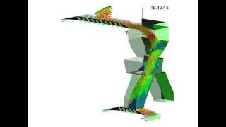 Jenike & Johanson DEM analysis of transfer chute having a "poor design"
