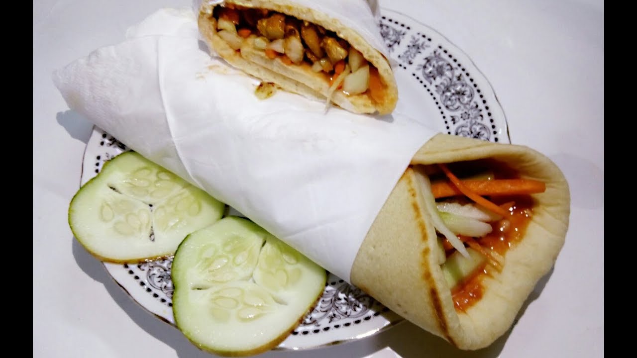 Bangladeshi style chicken shawarma চিকেন ‌শর্মা pita bread recipe