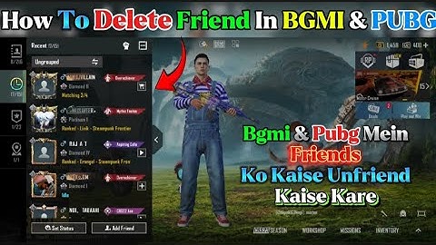 How To Delete Friend In BGMI & PUBG | BGMI & PUBG Mein Friend Ko Unfriend Kaise Kare #Bgmi #Pubg