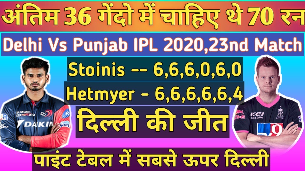 IPL 2020 | RR Vs DC Full Highlights Match 23 | DC Vs RR Highlights 2020 | IPL 2020 Highlights Today