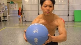 【筋トレ】メディシンボールプッシュアップ