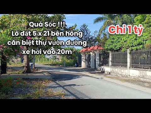 Sốc!! Lô đất 5 x 21 có 40m2 thổ cư cách TL8 800m, UB xã Hòa Phú, chợ, phim trường, các KCN lớn...