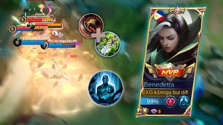BRUTAL DAMAGE CLASSIC BUILD + AGGRESSIVE ROTATION | Benedetta Best Build 2023 | Benedetta MLBB 2023 screenshot 4