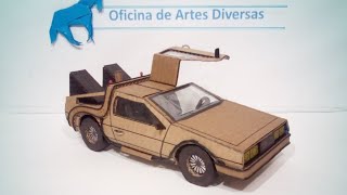 how to make the film Delorean back to the future (with cardboard)