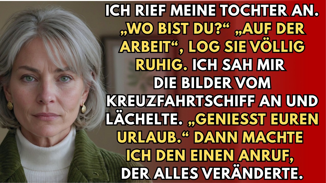Ich lag nach einer Notoperation im Krankenhaus, als ich im Fernsehen meine Tochter und ihren Mann auf einem Luxuskreuzfahrtschiff sah – lachend, Cocktails in der Hand. Als ich sie anrief, um zu...