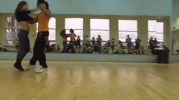 Wakko and Masha. Minsk workshops, October 2012. Zouk turns on back.