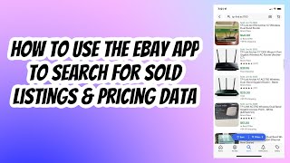 How to search for sold listings on the Ebay app screenshot 5