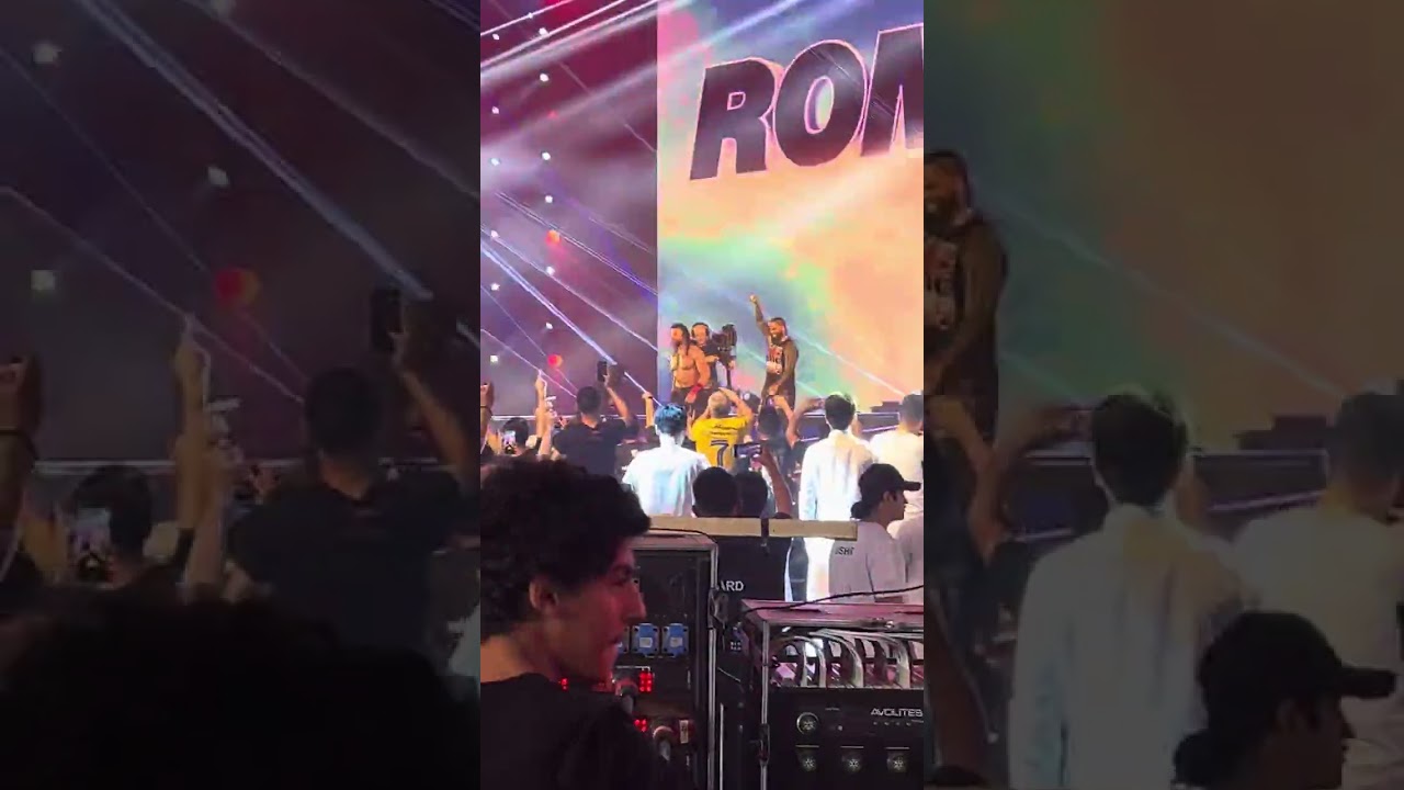 WWE Crown Jewel 2024 Roman Reigns and Jimmy Uso Entrance (Live)