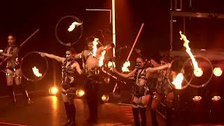 Multi Hoop Fire Choreography @ Mission Ballroom Denver Colorado - Deron Unit - Pyroglyphics