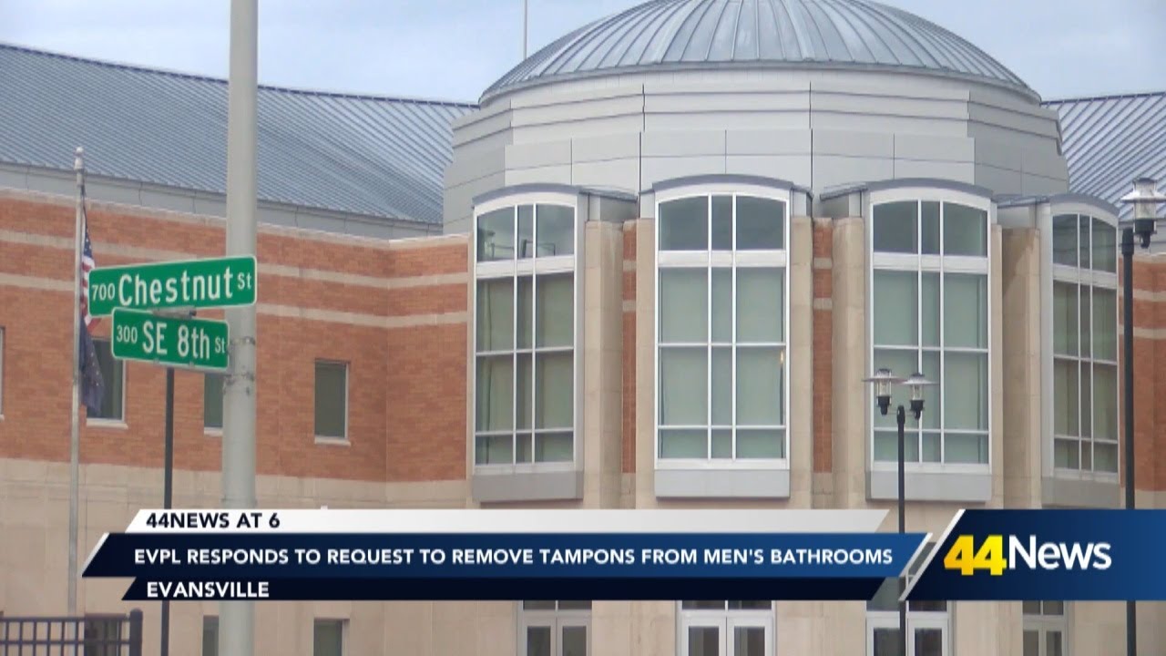 Officials request tampons be removed from EVPL men's restrooms