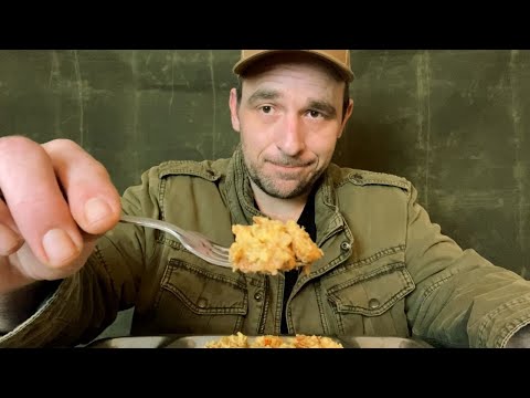 ASMR- U.S Military MRE 1994 (menu 4) Chicken Stew.