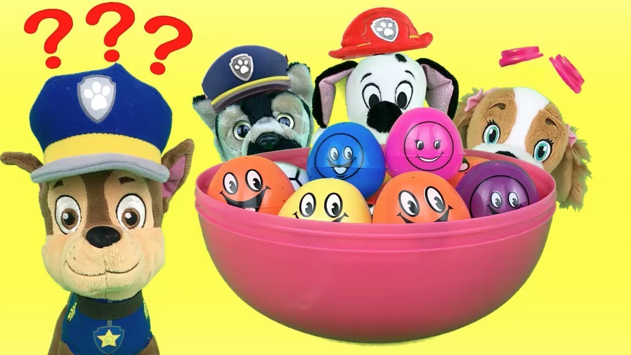 bebesita Juguetes paw patrol español: bebes jugamos al escondite en huevos sorpresa.Videos patrulla canina